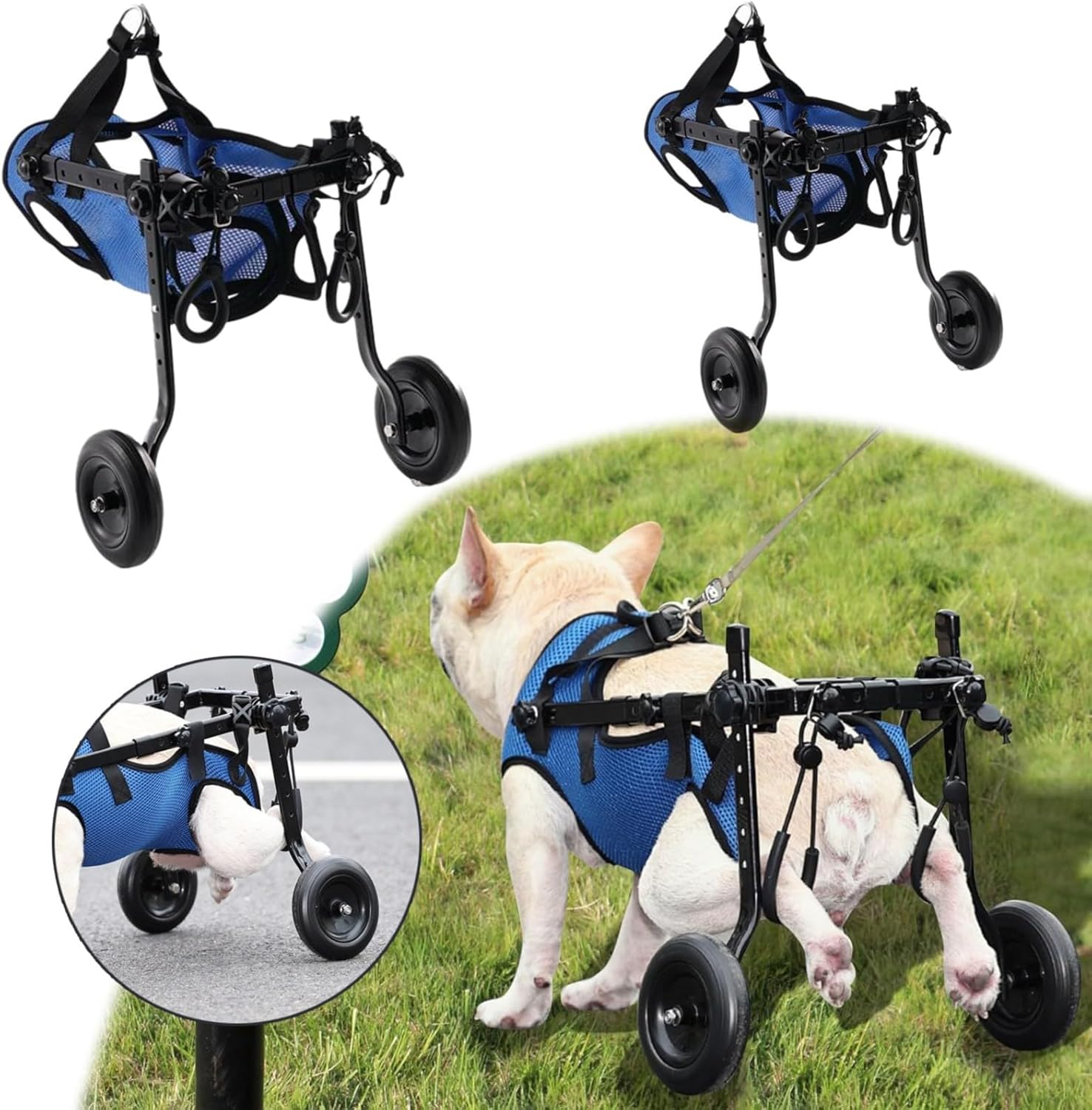 Adjustable Dog Wheelchair Mobility Aid for Disabled Pets,Dog Wheelchair for Back Legs,Leg Brace and Hip Support One Size B - Image 1 of 5