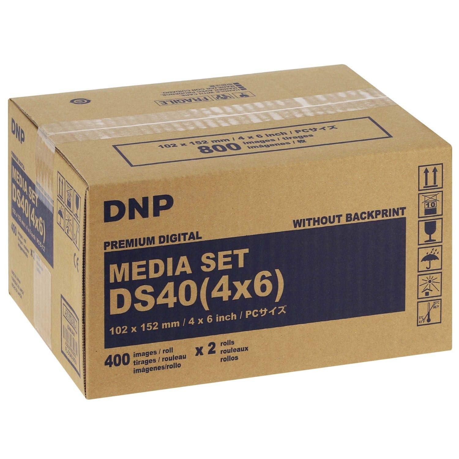 MediaSet 10x15 OHNE RÜCKSEITENAUFDRUCK für Kioskprinter DNP DS-40