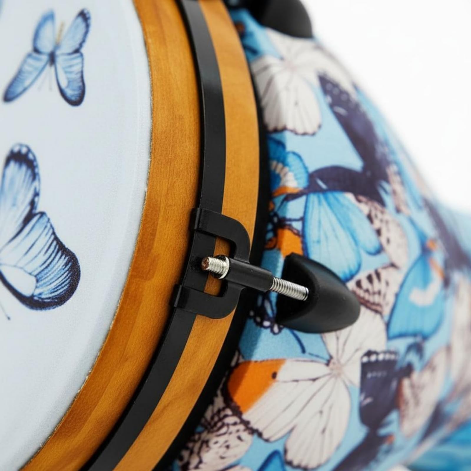 Tamburo per Bambini Tamburo a Mano Percussione Strumento Acustico 12pollici Regolazione a Viti Testa Composita Rim Protetto Trasporto Comodo Adatto per Prove Aula Musica Casa