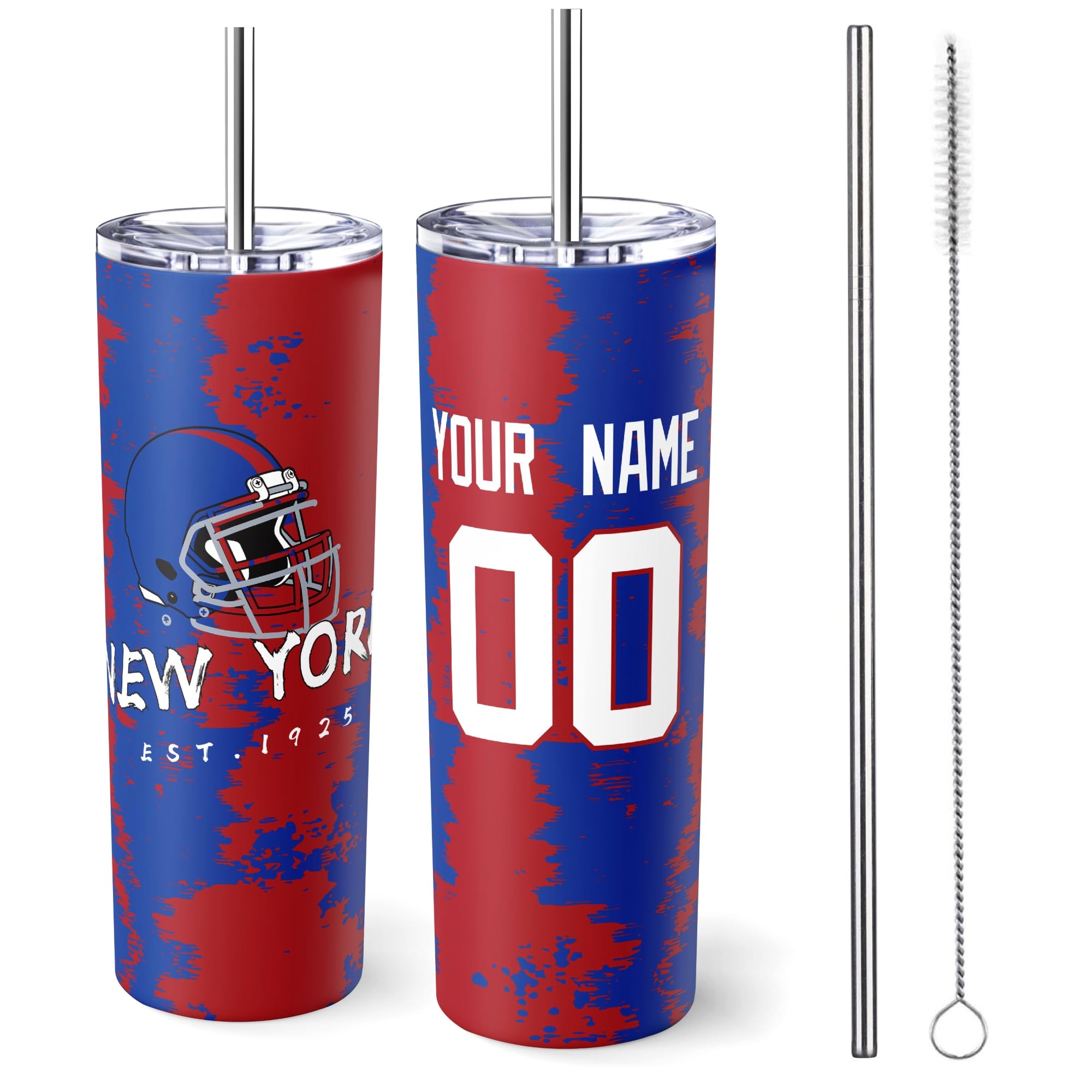 ANTKING New York Tumbler 20oz Travel Mug Custom Name Number Gift