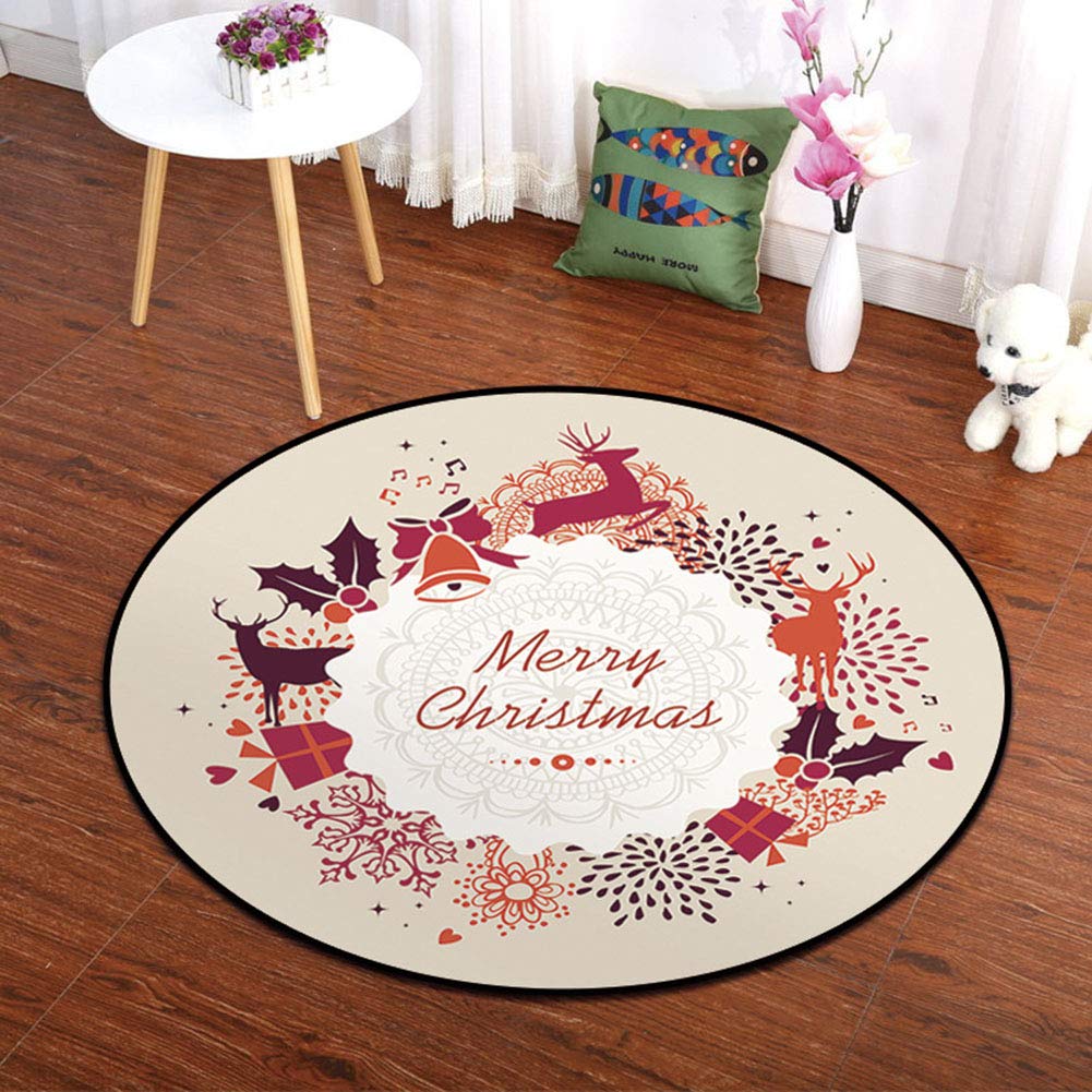 Tapis rampant pour les enfants en flanelle douce ronde de 120cm pour la salle de séjour