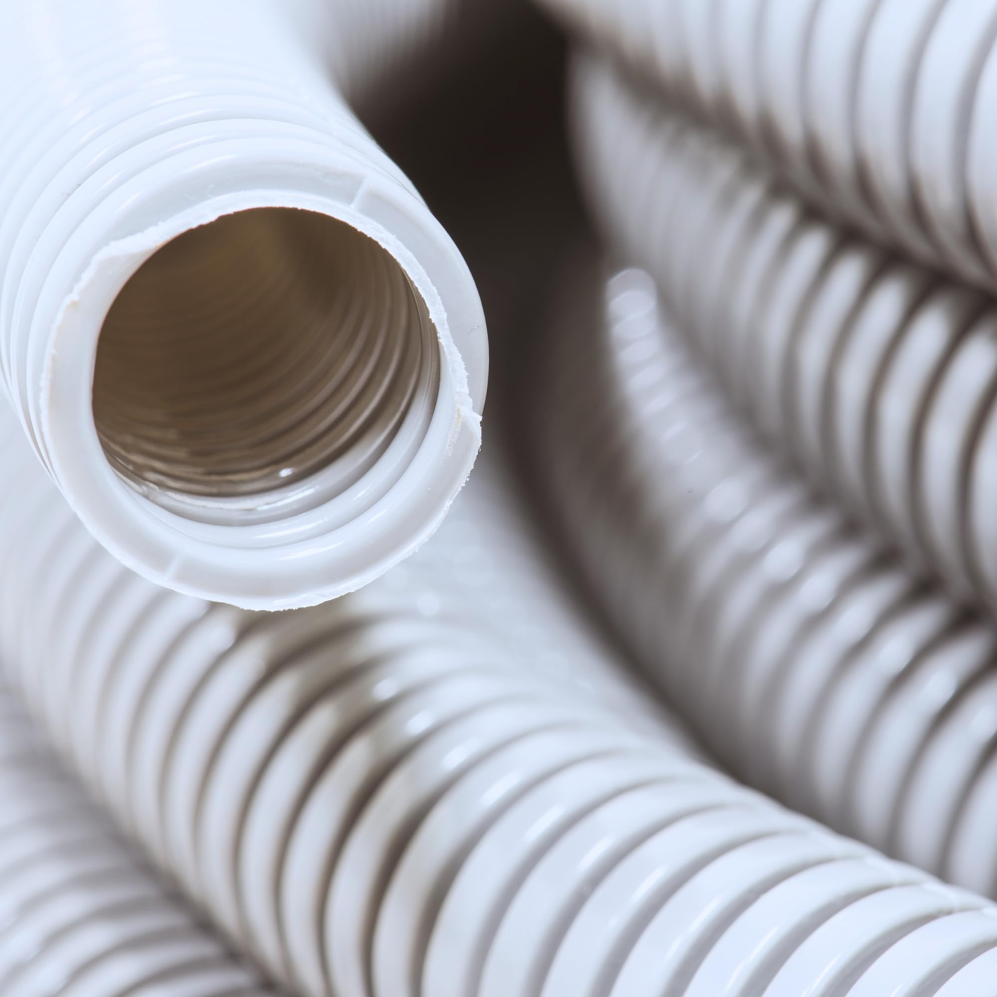 Jandei - Tubo corrugato di guida del cablaggio senza scanalatura. Bobina 50 m. Tubo di protezione cavi in PVC bianco (20 mm)