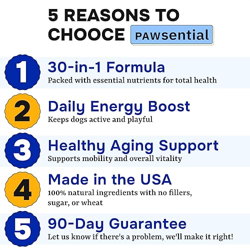 Miniatura 5 de Vitaminas para perros + glucosamina, multivitaminas masticables + probióticos, omega, soporte de cadera y articulaciones, piel y abrigo, salud