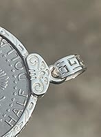 Vista 3 de El borde de plata de ley de 50 centavos con tapa de rosca es adecuado para monedas de 1.206 in de diámetro y 0.085 in de grosor, monedas