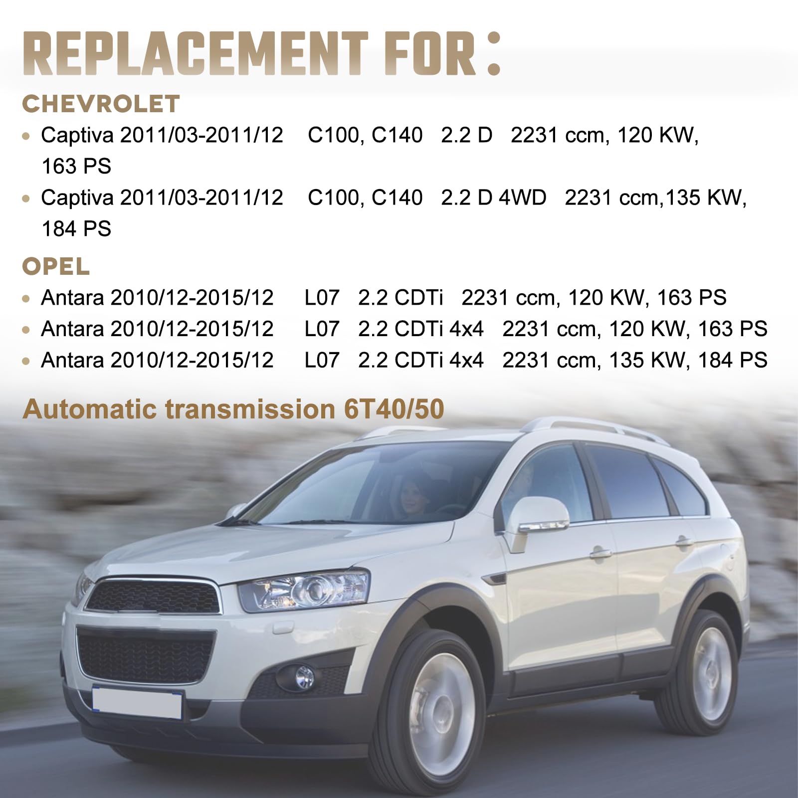 24257462 Caja de transferencia 6 velocidades caja de transferencia manual de repuesto para Antara Captiva 2.2 CDTI 23247712 24263577 23247709