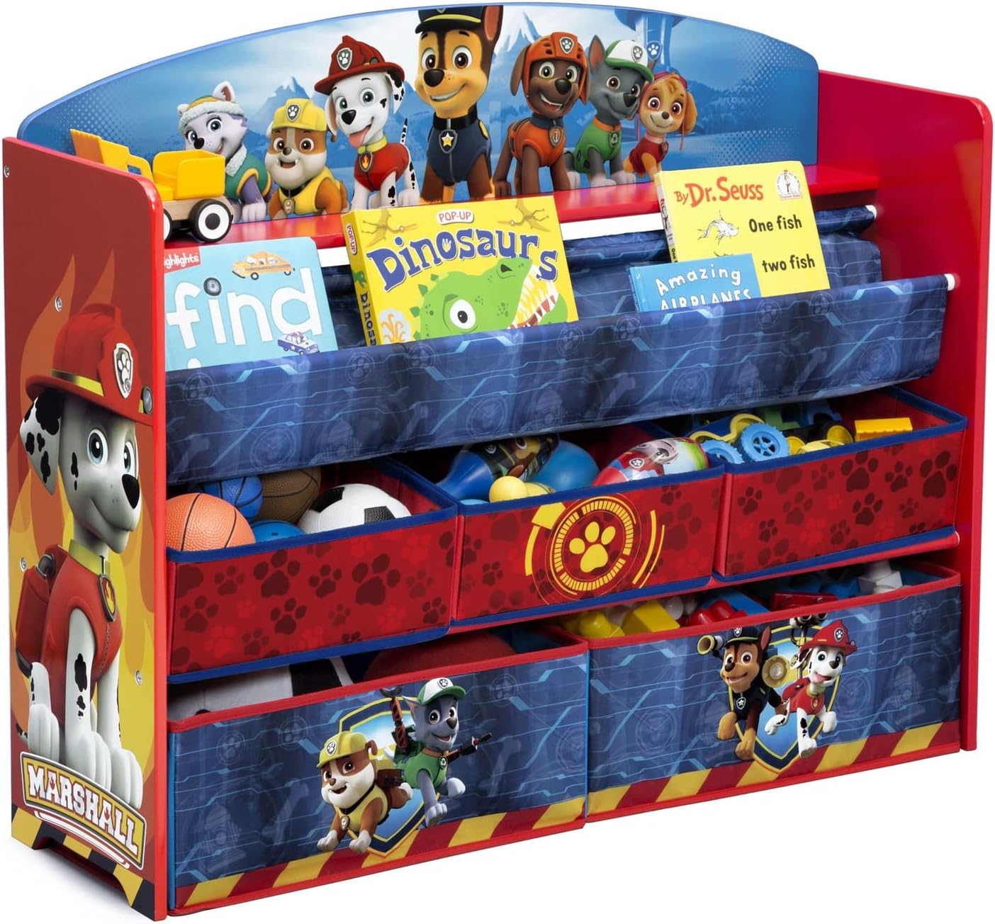 Delta Children Deluxe Book & Toy Organizer, Nick Jr. PAW Patrol