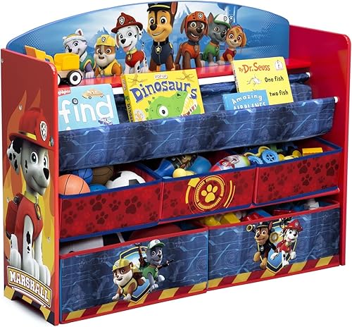 Vista 8 de Delta Children Organizador de libros y juguetes de lujo, Nick Jr. PAW Patrol