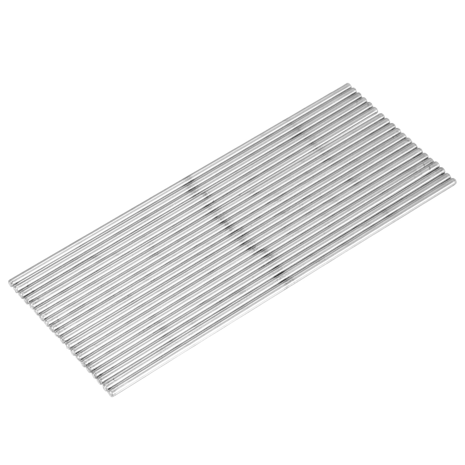 sourcing map 20pcs 2.5x130mm Toys Shaft Round Rod Axles Drive Shaft Silver — image 1