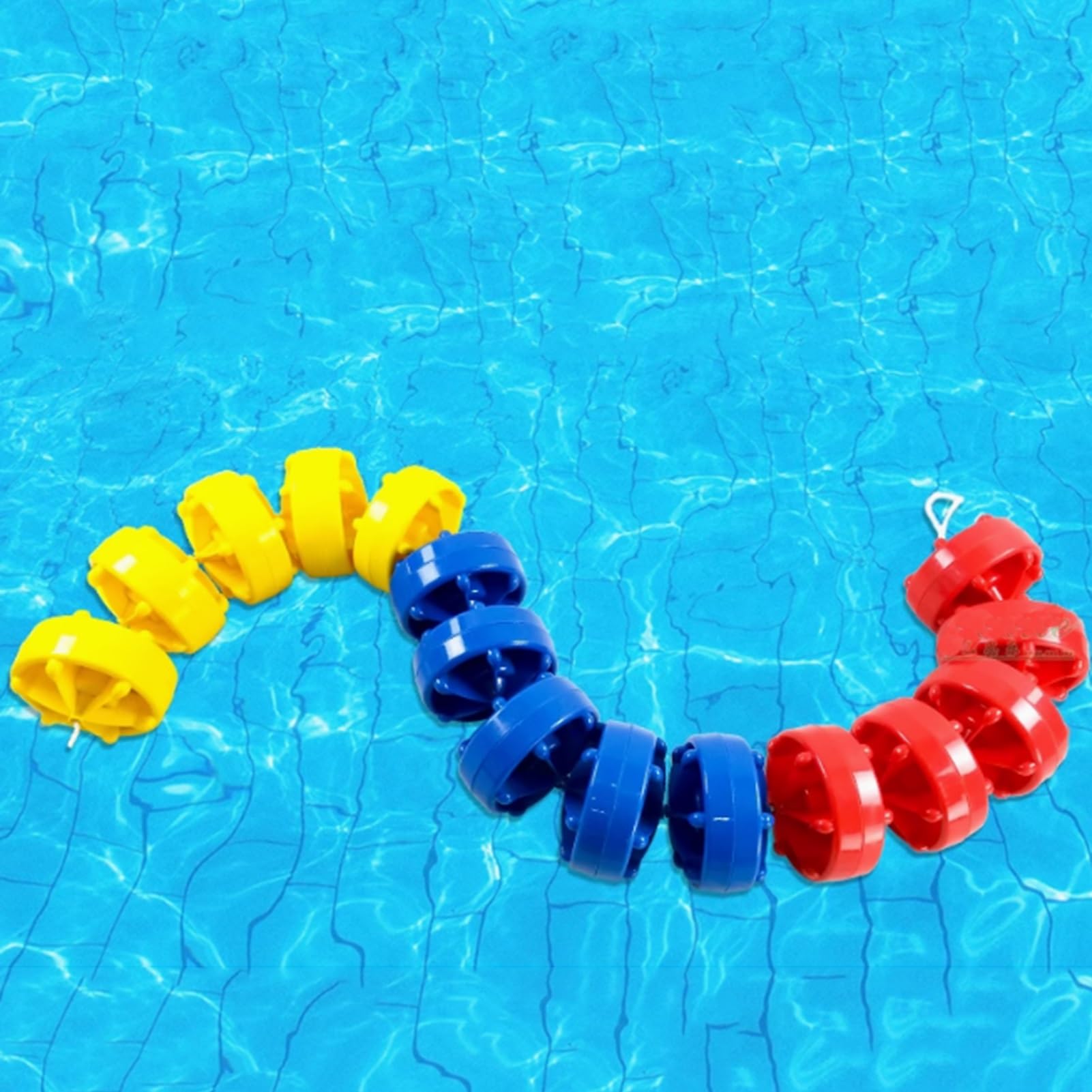 Generico Linea divisoria di Sicurezza della Piscina, Linea Segnalazione | Corda di sicurezza preassemblata, divisore for estremità poco profonda con ganci(Nylon rope,12 meter)