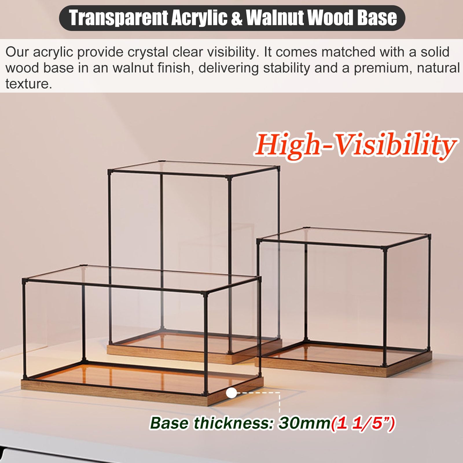 scatola teca trasparente Vetrina Espositiva In Acrilico Antipolvere, Da Assemblare, Vetrina Extra-large Per Action Figure, Scatole Per Conservazione E Organizzazione(85x45x45cm/33x18x18in)
