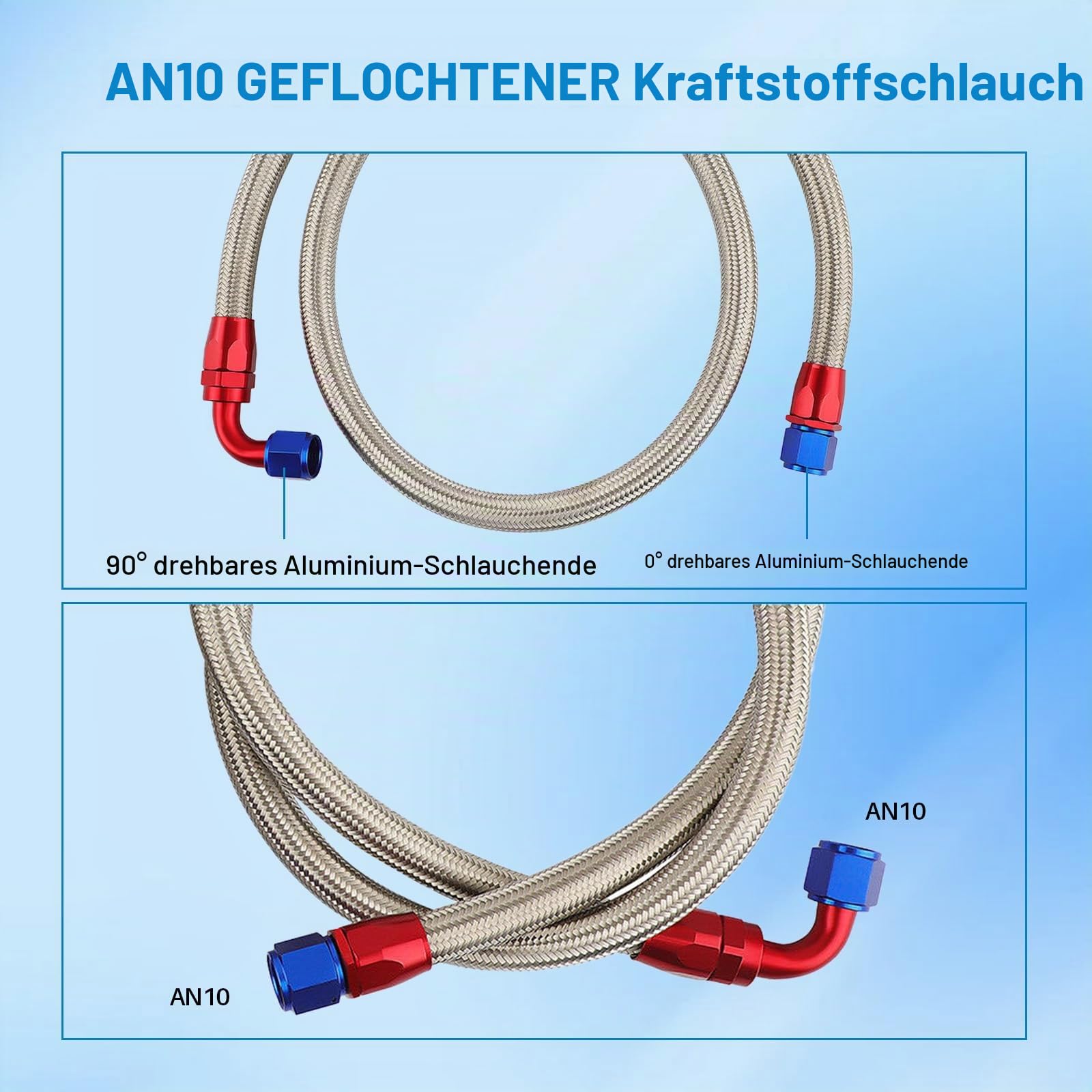 Ölkühler 19 Reihen AN10 Anschluss Set Zusatz Kühlung Extern Oil Cooler Universal Motorkühlung Wasserkühler Ölkühlerkühler Motorölkühler Motorgetriebe Ölkühler mit 2 Ölschlauch Motorkühler