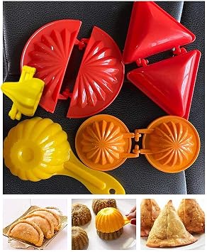 Modak Mould Maker - Multicolor Silicone Pyramid Modak Maker - Combo of 4