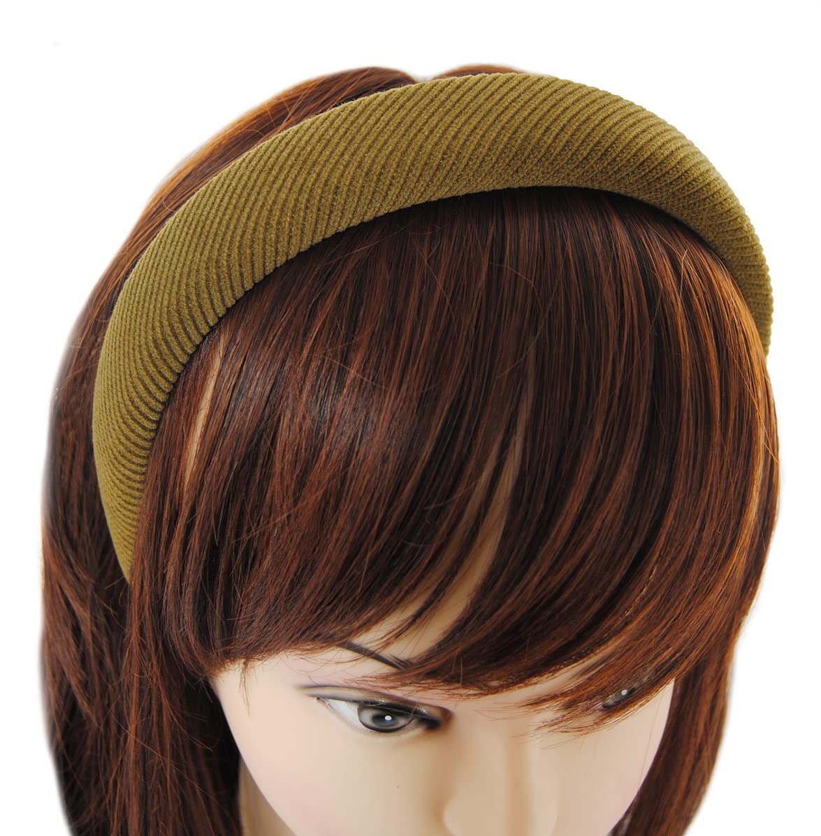 axy HRK5A Wide Headband with Fabric Padded Cord - Beautiful Headband Hair Accessories (Oliver) - Image 2