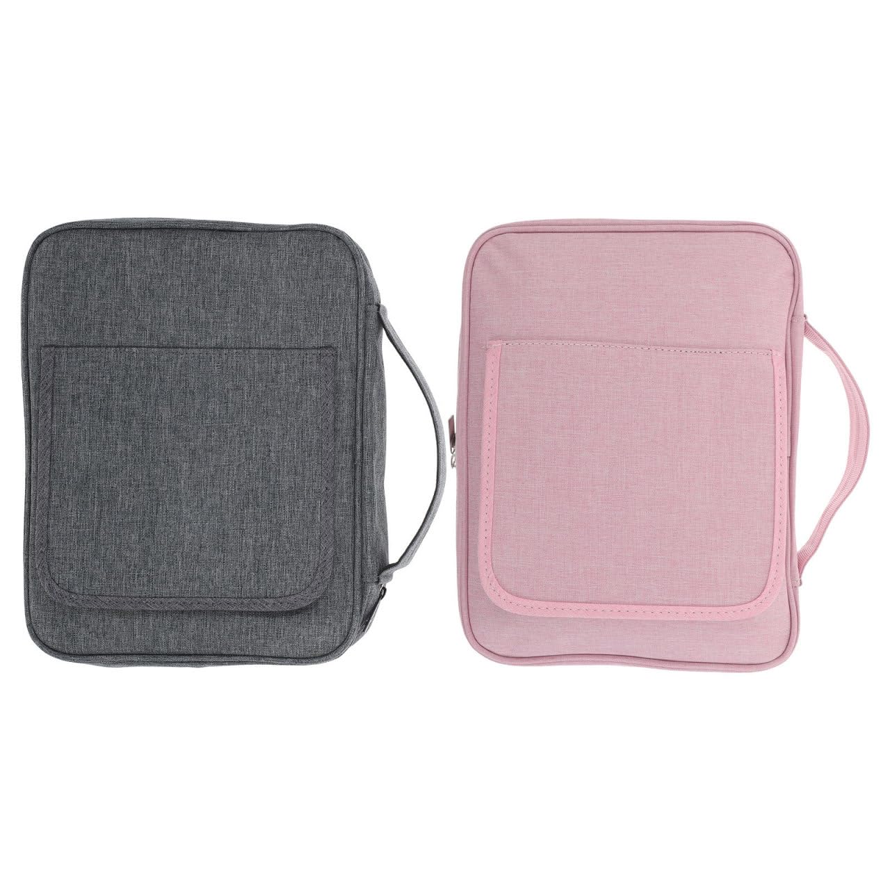 EXCEART Funda Biblia Estuche Portátil de Poliéster 2 Piezas con Asa y Soporte para Proteger Documentos y Bolígrafos, Adecuado para Estudio y Viajes