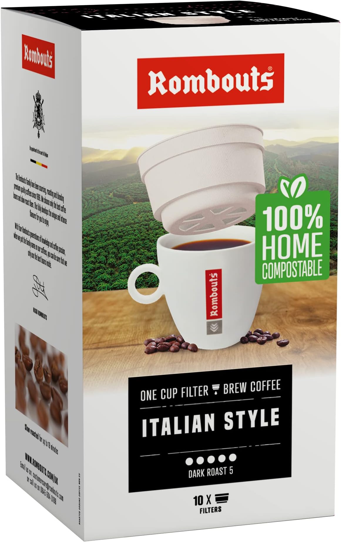 Rombouts Intense One Cup Filters 10 per Pack - Pack of 6