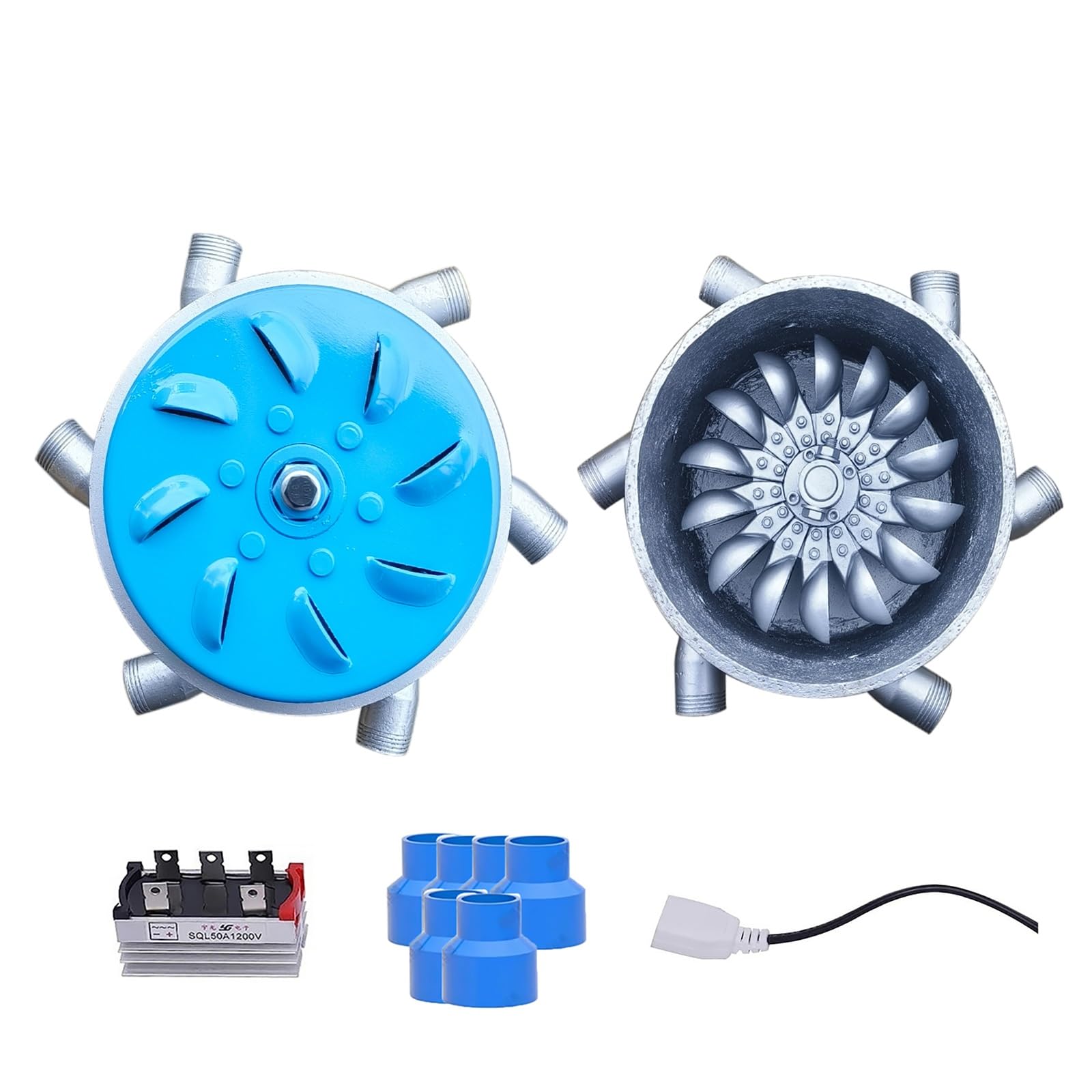 Générateur Hydroélectrique 3KW 110-230V, Turbine À Eau 6 Buses, Pour Système Énergie Hors Réseau Et Éclairage, Coque En Alliage, Bobine En Cuivre, Étanche