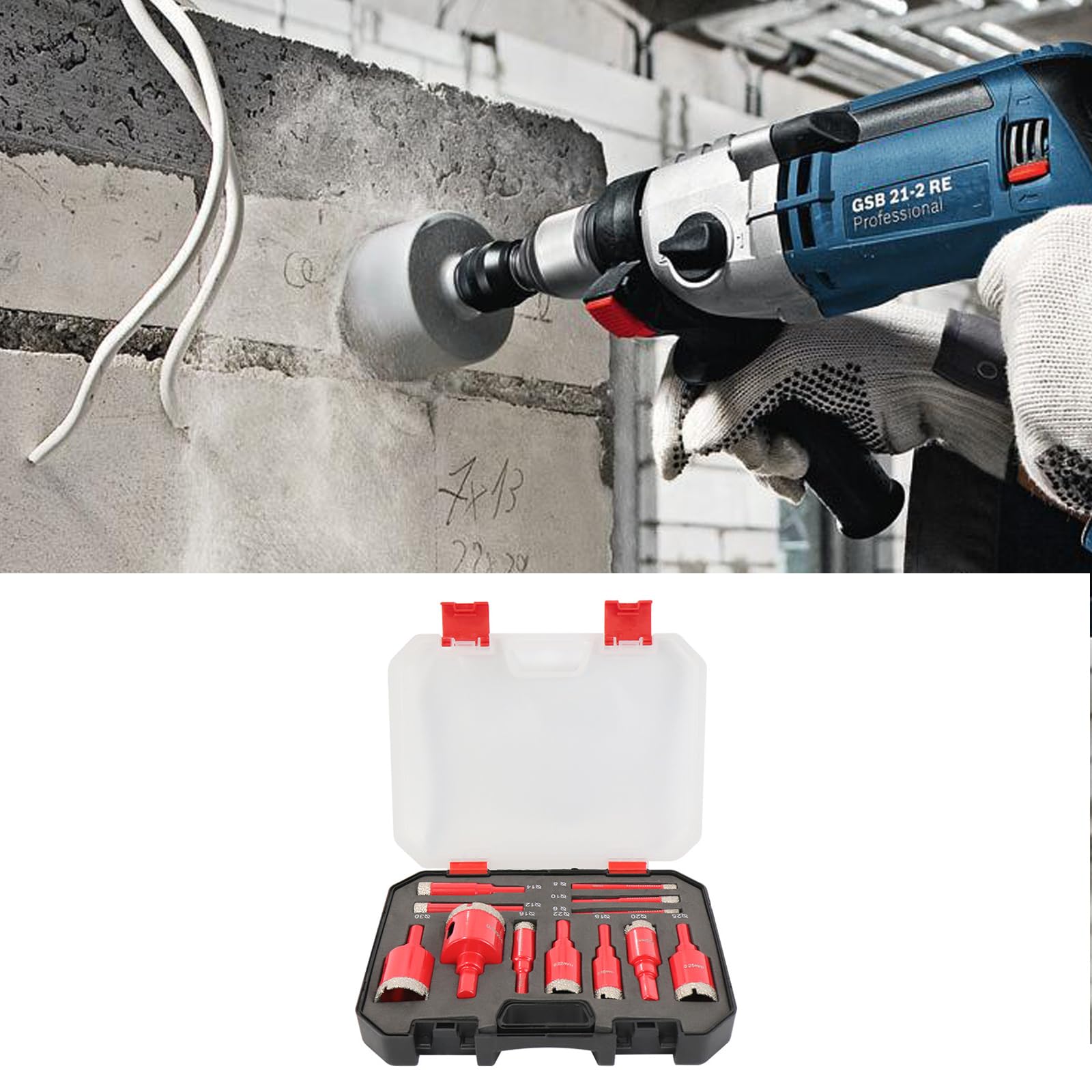Set di 12 frese professionali per fori ad alta velocità, forza industriale per progetti precisi in metallo e legno, set di frese per fori ad alta efficienza