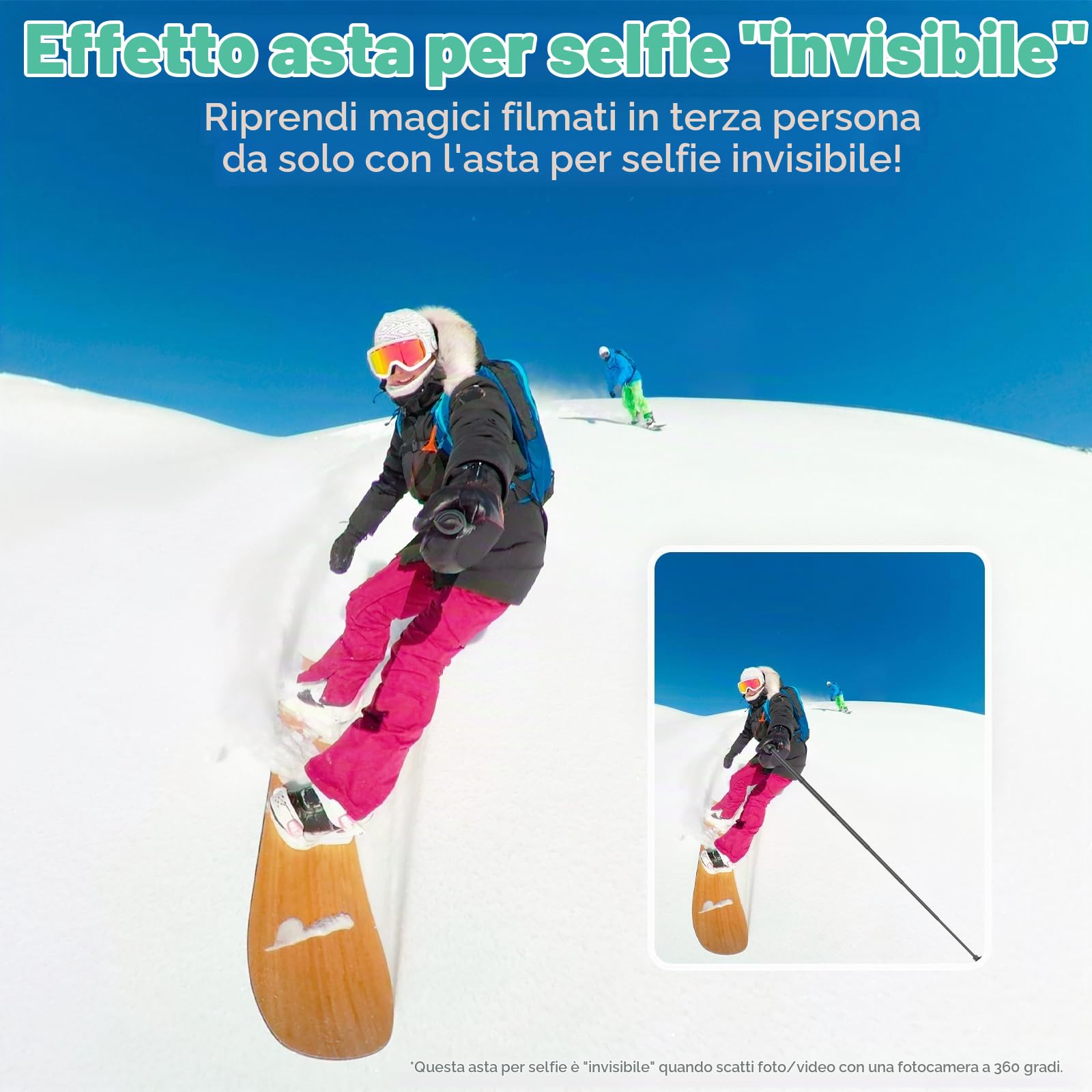 AKASO Selfie Stick E Treppiede 2-in-1 – Asta Estensibile Fino A 120 Cm, Compatibile Con Action Cam E GoPro