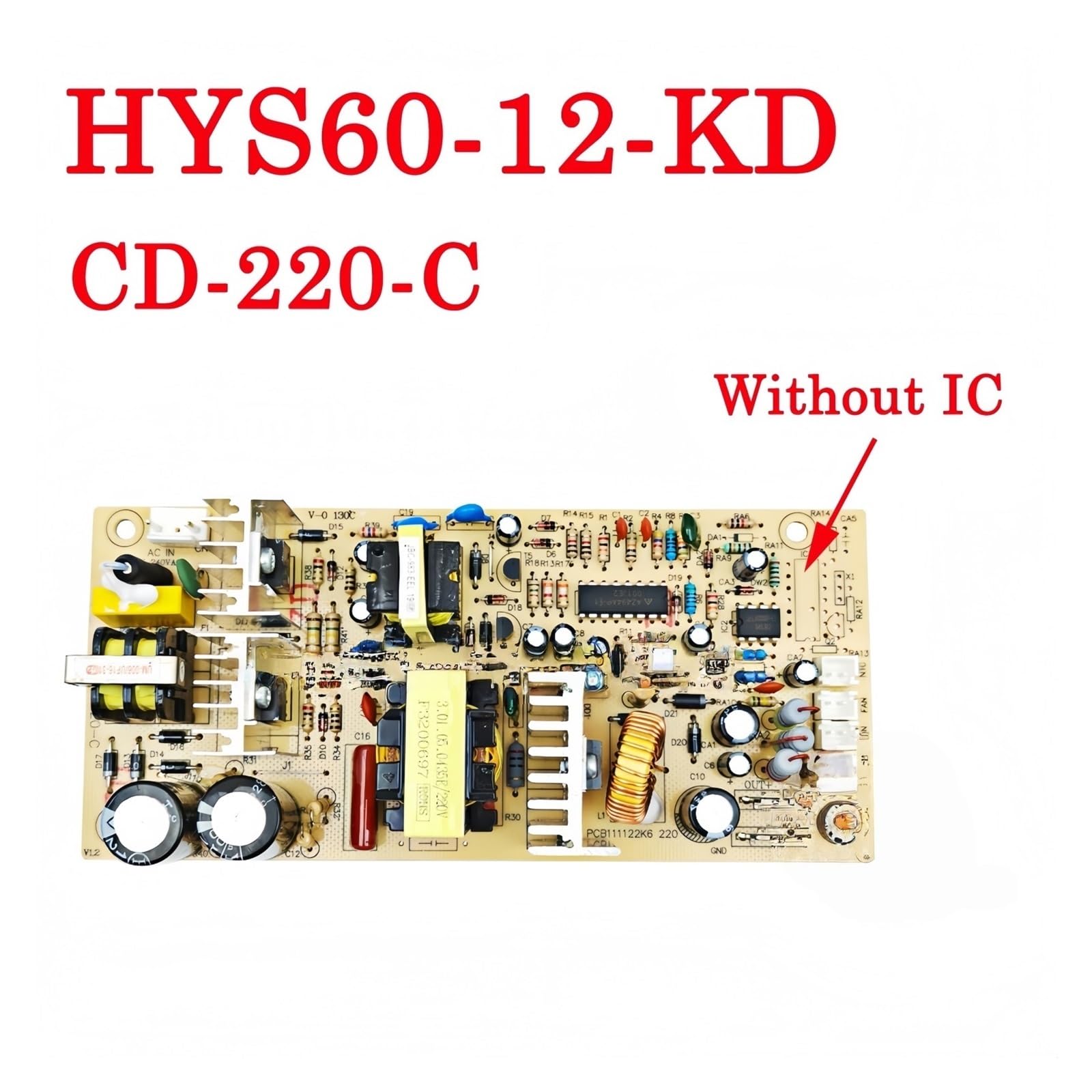 Scheda Di Controllo Refrigeratore For Vino 220 V, For HYS60-12-KD (NO IC) | Circuito dell'armadietto del vino, modulo del regolatore di temperatura, PCB principale for il sistema di raffreddamento