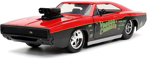 Big Time Muscle 1:24 1970 Dodge Charger RT Voodoo - Coche fundido a presión, juguetes para niños y adultos
