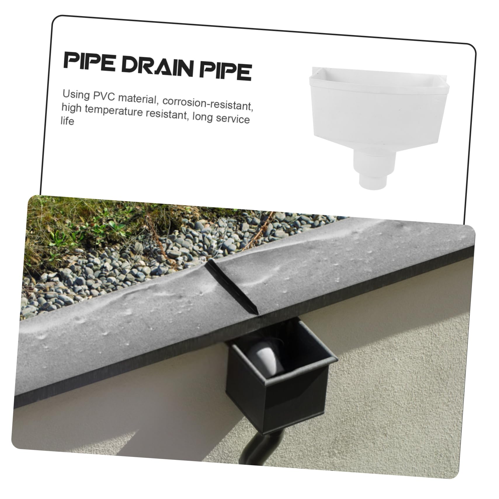 POPETPOP Conector de Drenaje de Bajante Pvc 110x75 Mm, Resistente y Duradero, Desviador y Adaptador para Canalones, Sistema de Captación de Agua de Lluvia, Instalación Fácil, Accesorio