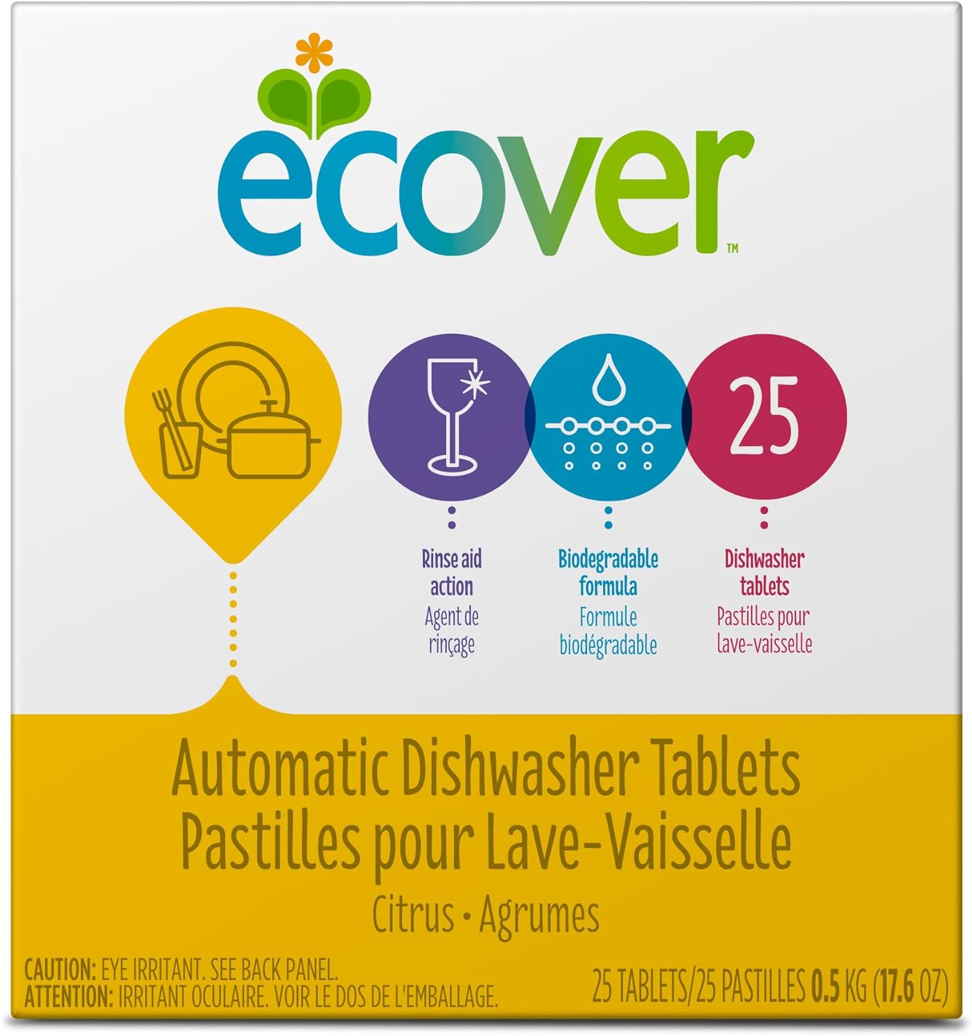Ecover Automatic Dishwasher Tabs, NaturallyDerived and Biodegradable