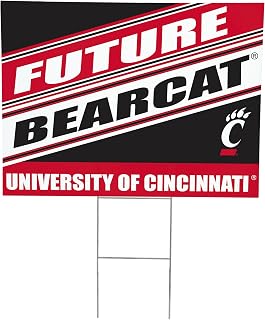 NCAA University of Cincinnati Future Student Yard Sign, Outdoor Coroplast Yard Signs with Stakes 18x24, College Welcome Signs for Lawn, Garden, Party