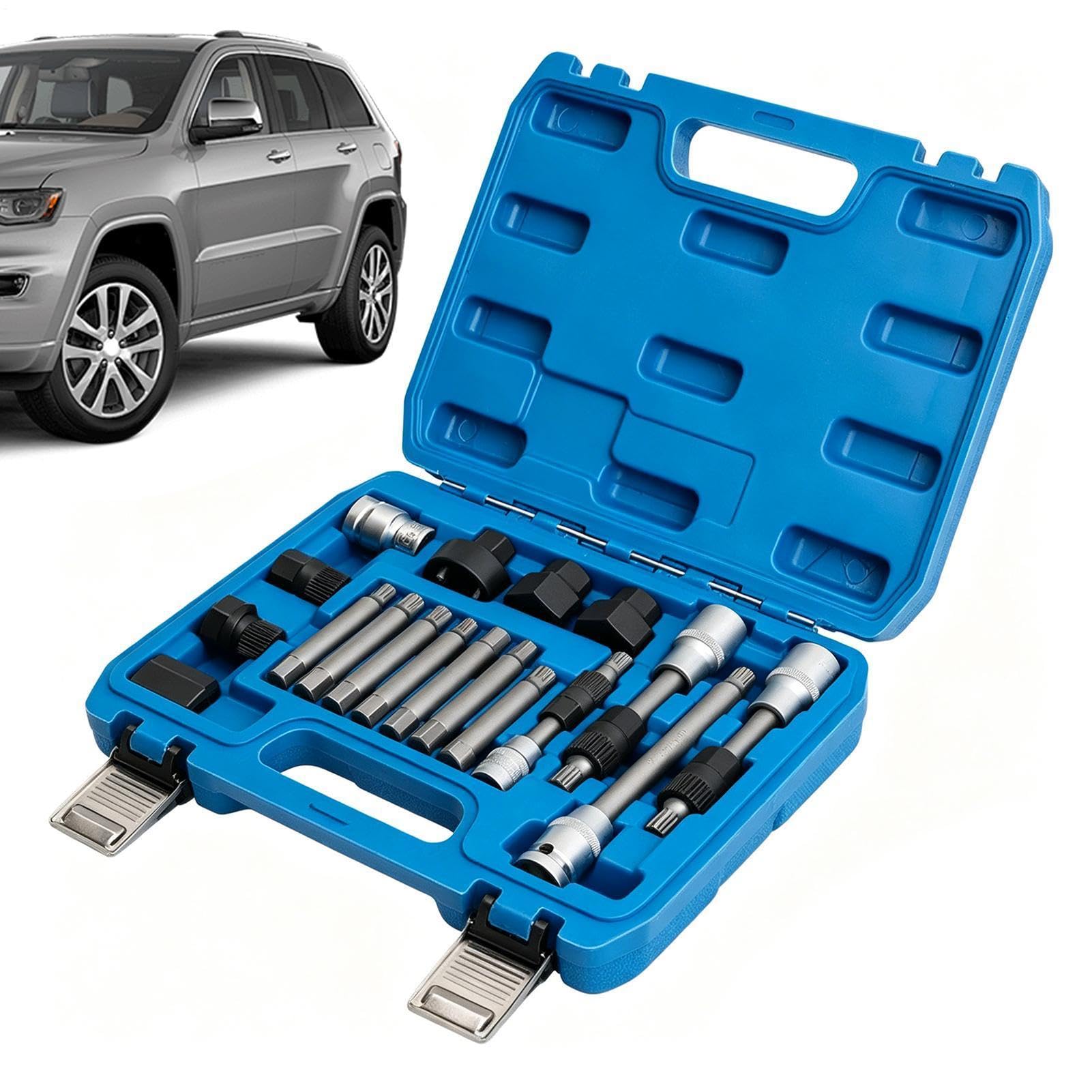 Kit Estrazione Pulegge Kit di Estrattore Alternatore | Attrezzo Per Puleggia TendiAuto per Meccanici Tecnici Officina Fai da Te SUV Camion