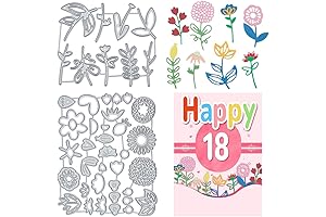 INFUNLY Small Metal Flowers Die Cuts for Card Making