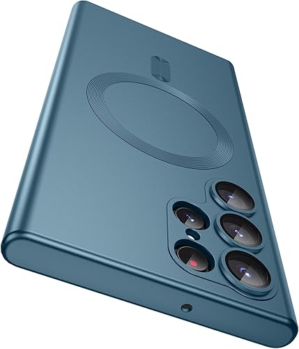 Funda mate para Samsung Galaxy S22 Ultra, compatible con MagSafe, funda magnética delgada con protector de lente de cámara integrado, carcasa a Funda mate para Samsung Galaxy S22 Ultra, compatible con MagSafe, funda magnética delgada con protector de lente de cámara integrado, carcasa a