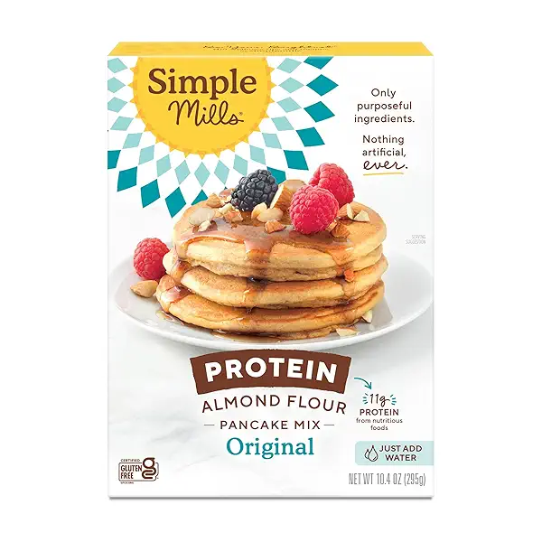 Simple Mills Just Add Water Almond Flour Pancake Mix, Original Protein - Gluten Free, Plant Based, Paleo Friendly, Breakfast, 10.4 Ounce (Pack of 1) 1