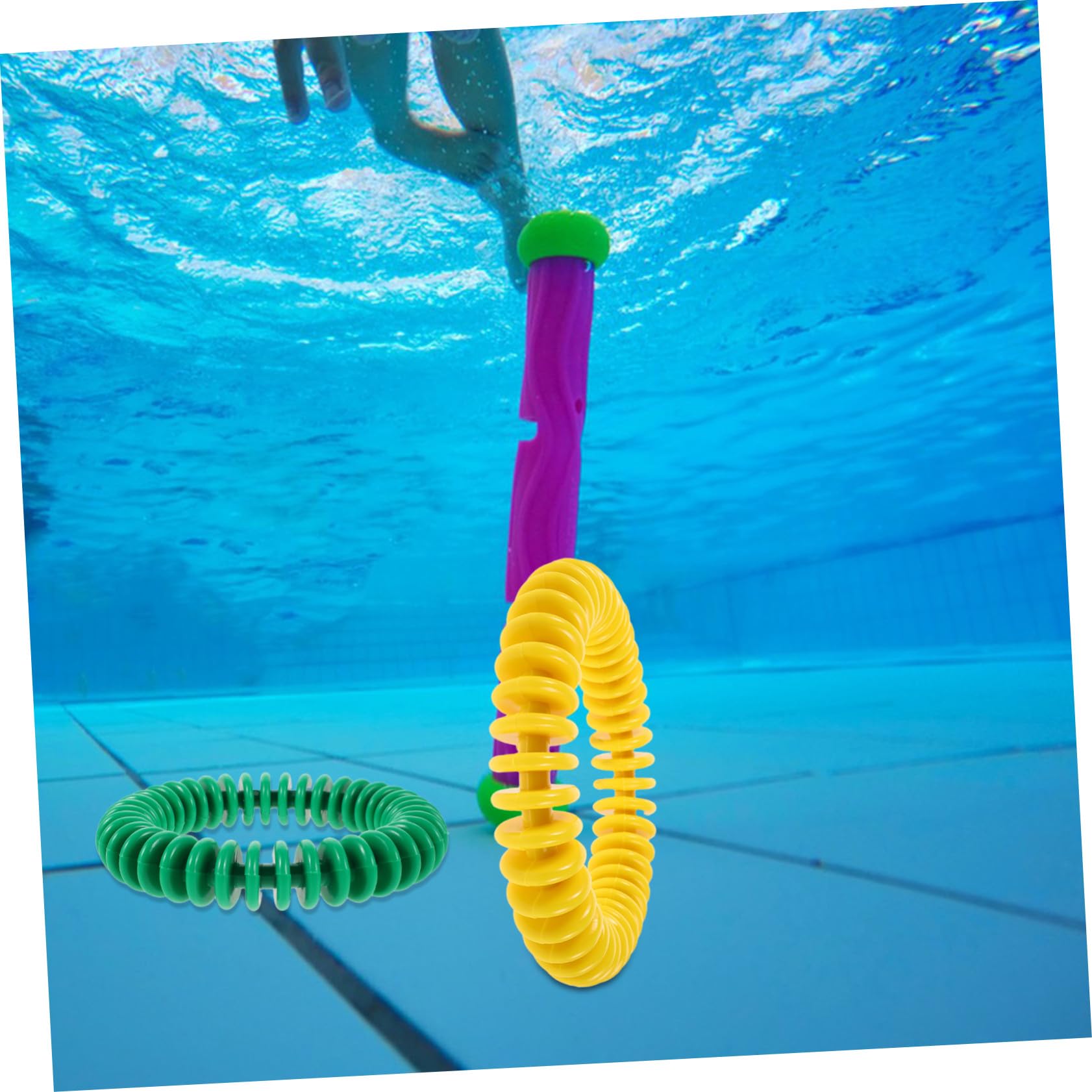 minkissy 4 Piezas Anillos De Entrenamiento De Buceo para Piscina Juguetes De Buceo Hunden para Nadar Verano para Acuáticos y Entrenamiento Submarino