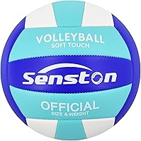Vista 2 de Senston Voleibol Oficial Tamaño 5 – Balón de voleibol suave impermeable para interiores y exteriores, para niños, jóvenes y adultos, juego de playa