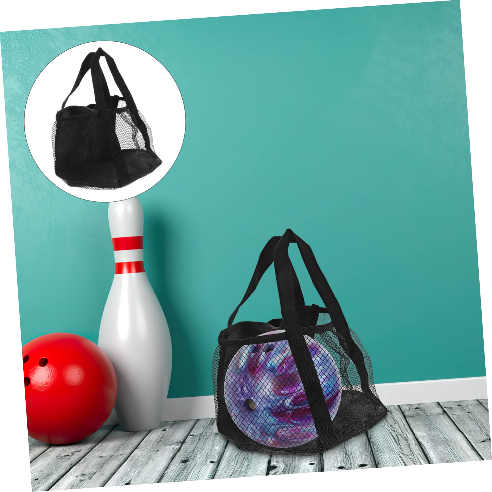 Garneck Boys and Girls Bowling Bag Mesh Design Sports Bag Handle Design Bowling Ball Carrier for Single Ball