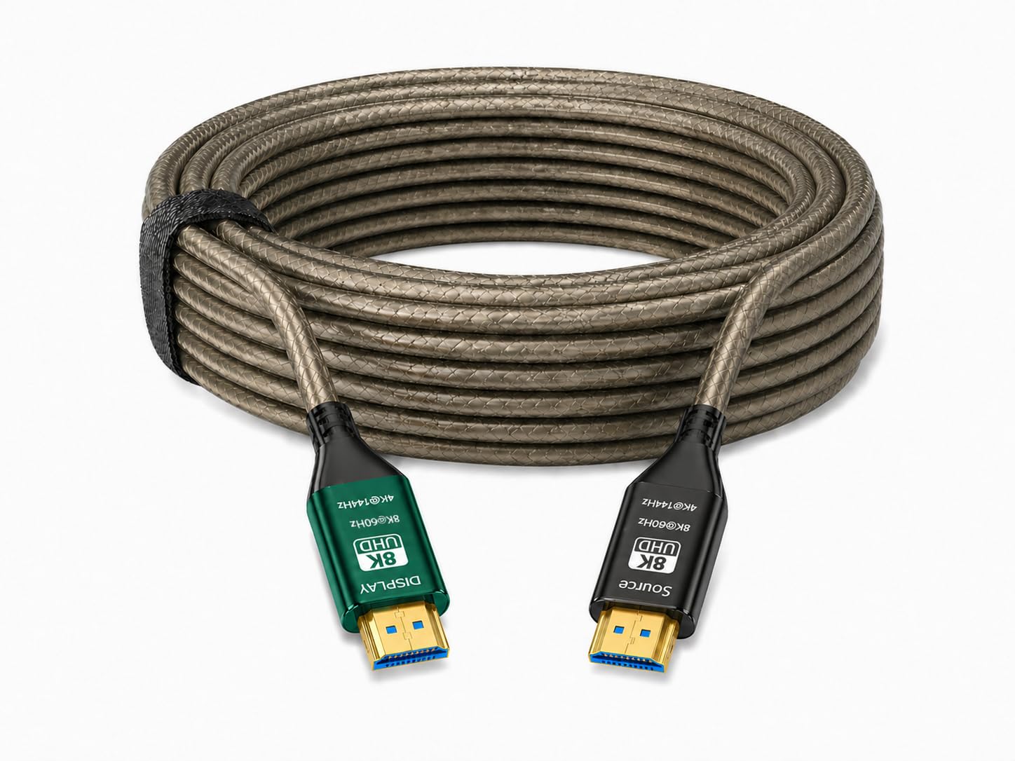 8K HDMI 2.1 Cable, 66 ft, Braided Fibre core, Supports 8K@60Hz and 4K@144Hz, Outdoor Kink-Resistant, Suitable for televisions, Computers, Monitors, projectors and Similar Devices.