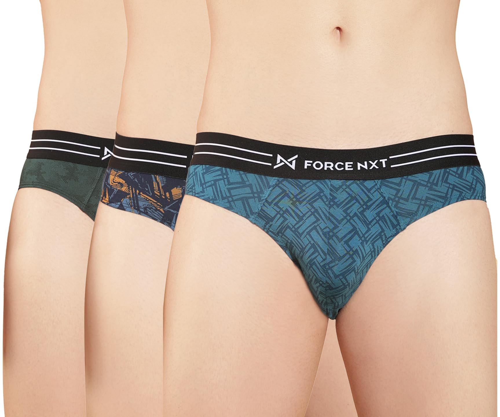force nxt Super Combed Cotton Printed Mens Pack of 3 Brief (8909141055820_MNFS-11P-C-345-S24-PO3_M) Multicolour-picture-17