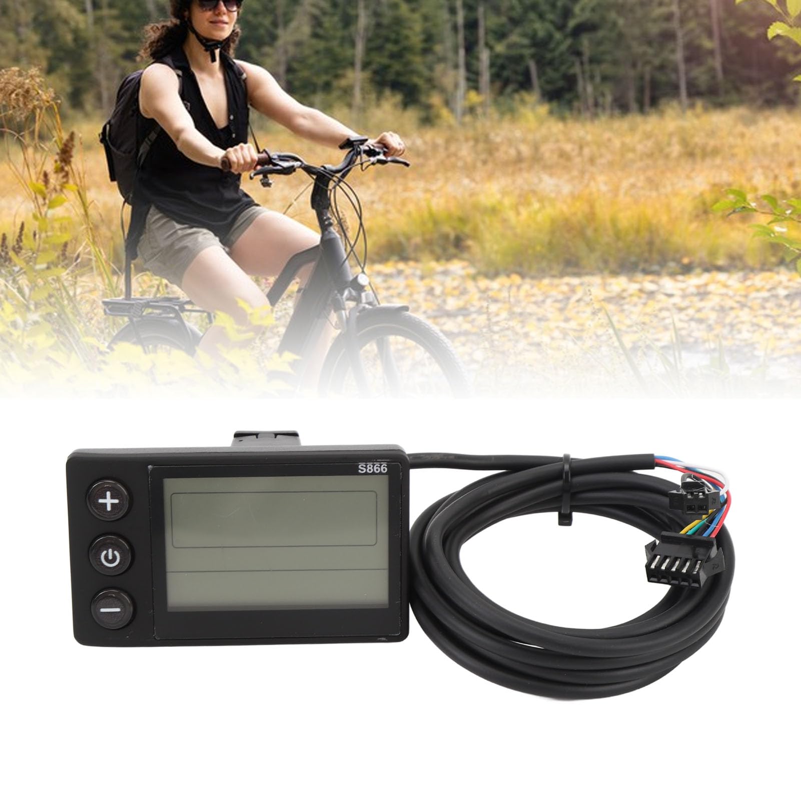 Tbest Panneau D'affichage LCD de Scooter, Panneau de Commande de Scooter électrique avec Matériau ABS adapté au Guidon de 22, 2 Mm pour Le Cycle électrique