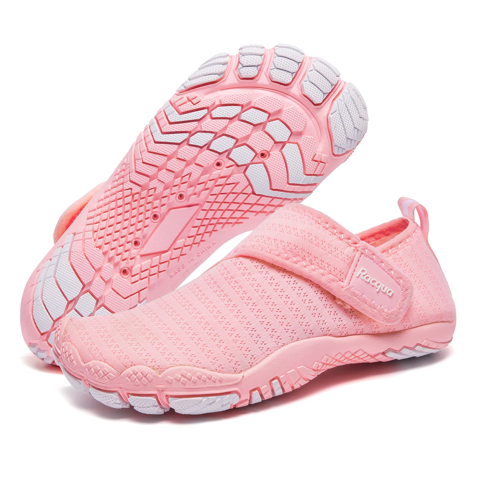 Racqua Kinder Wasserschuhe Mädchen schnell trocknend leicht Sport Strand Aqua Schuhe Barfuß Outdoor Schwimmbecken Wandern Bootfahren Surfschuhe Kleinkind Pink 31
