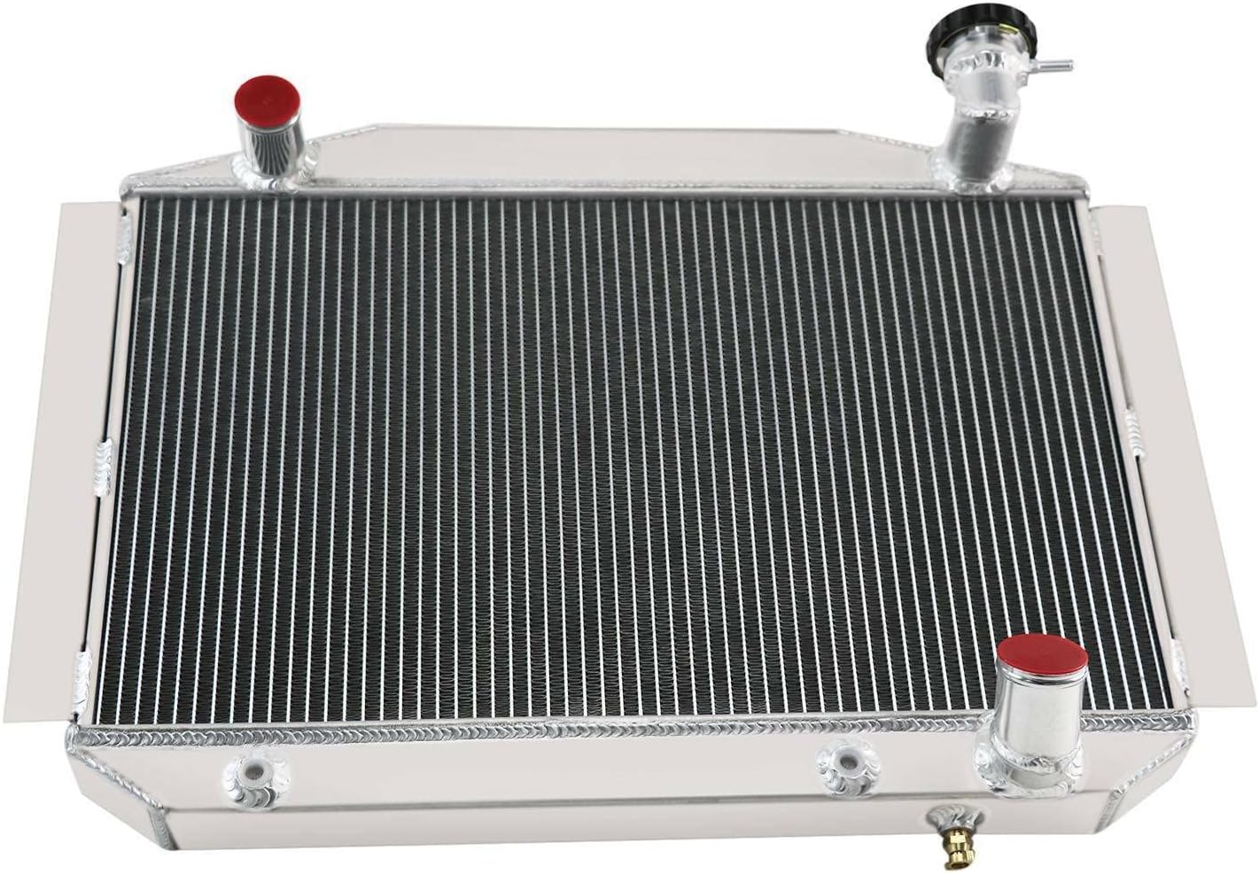 Full Aluminum Radiator For Chevy Corvette Base 350 V8 1955 1956 1957 58 1959 1960 4.3L 4.6L AT 4 Row Core Radiators