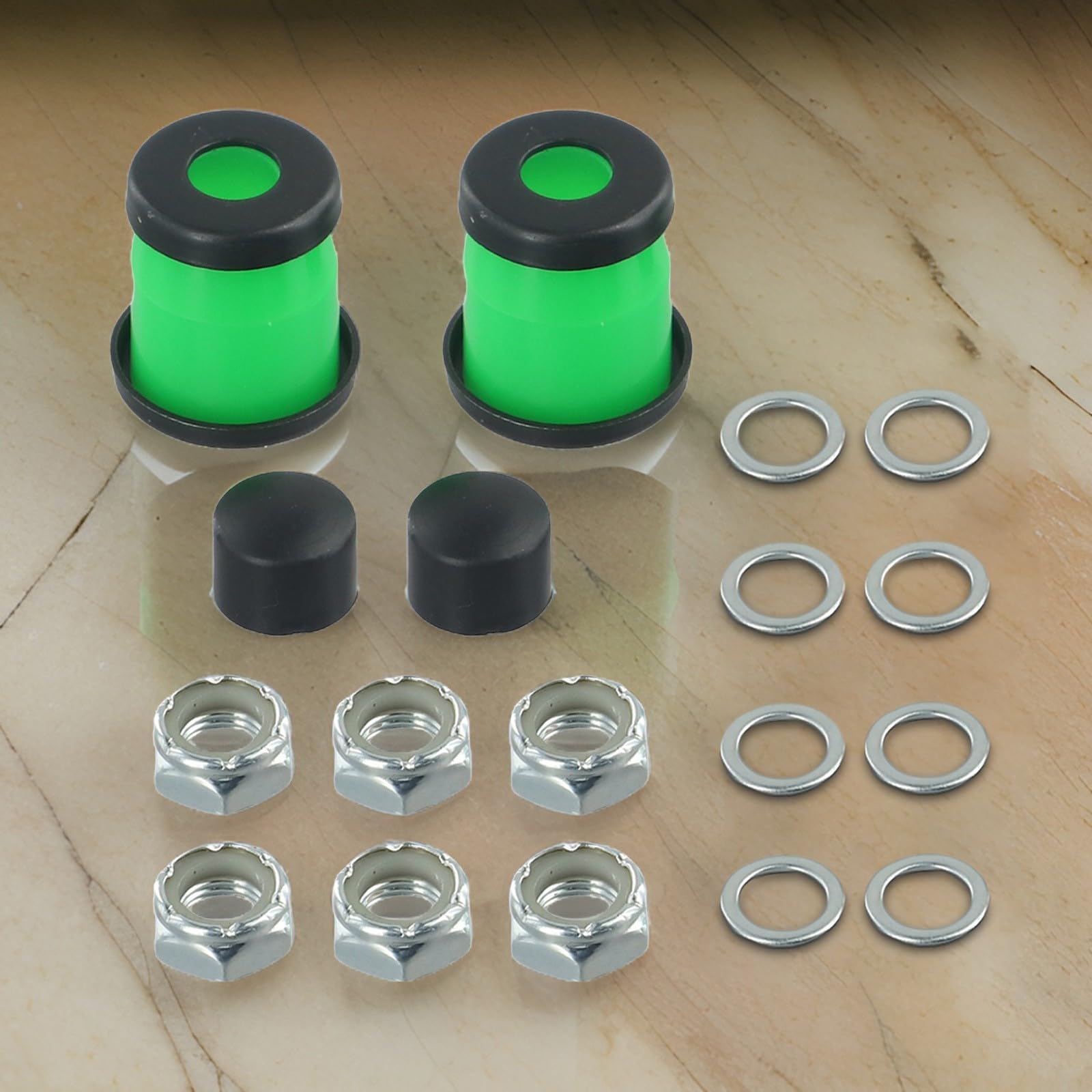 Longboard Truck Rebuild Kit 90A Hard Bushings Pivot Cups Axle Nuts Washers