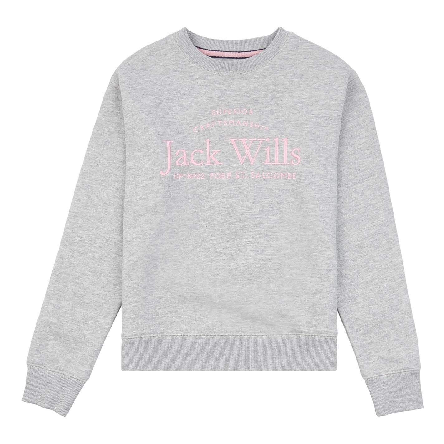 Jack Wills Girls Kids Script Crew Neck Sweatshirt - Grey Heather - 9-10 Yrs  : Amazon.co.uk: Fashion