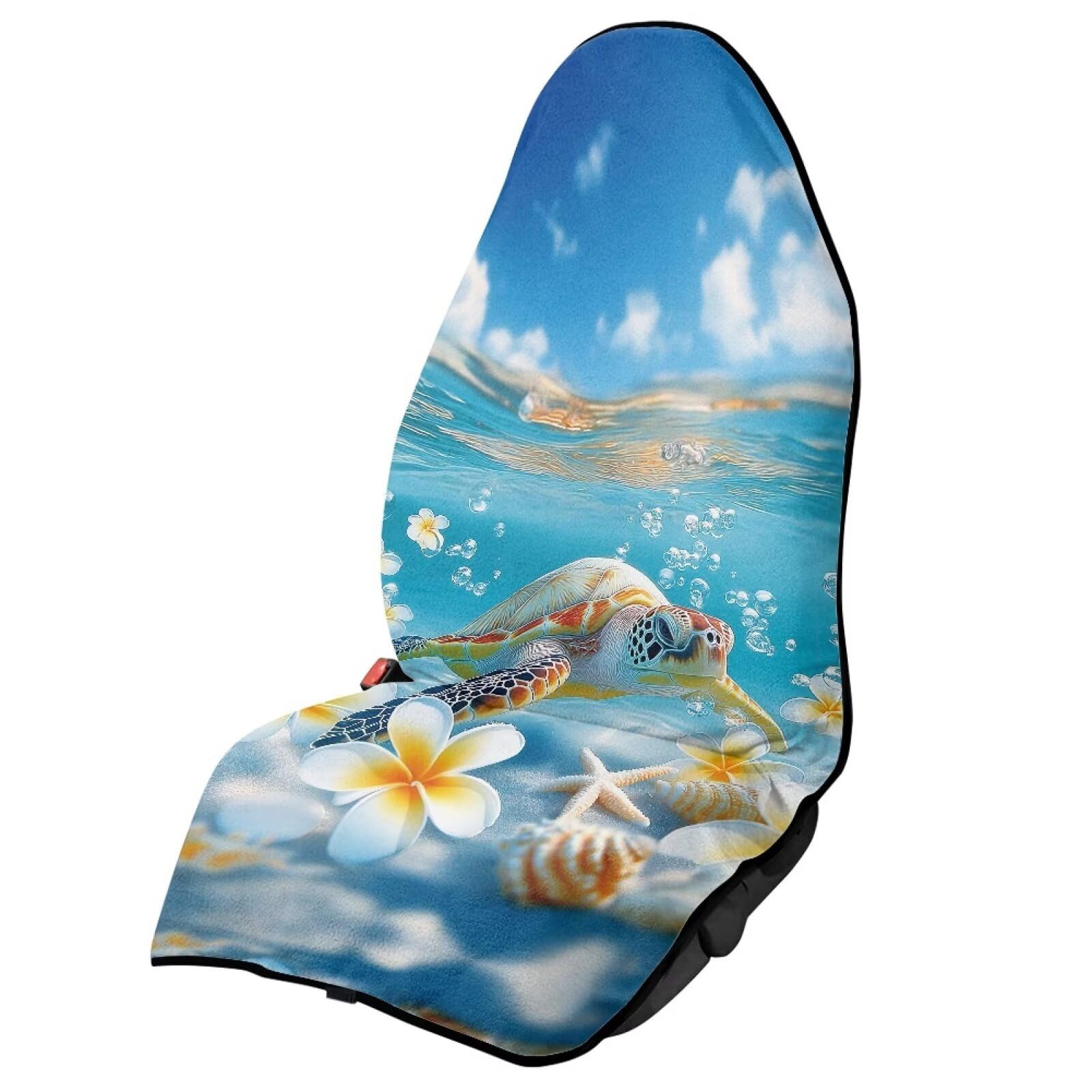 Hippie Flower Waterproof Sweating Car Seat Cover for Post Gym Workout Universal Front Seat Cover Easy to Install Universal Size Fit for Most Cars SUVs Trucks Vans