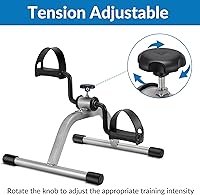 Vista 6 de Pedal Exercise mini Exercise Bike for Leg and Arm Recovery Exercise Lightweight and Portable Floor Bike
