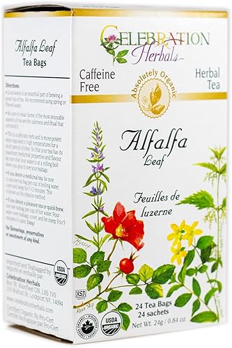 celebration herbals Alfalfa Hojas de té orgánico 24bolsa 002pound