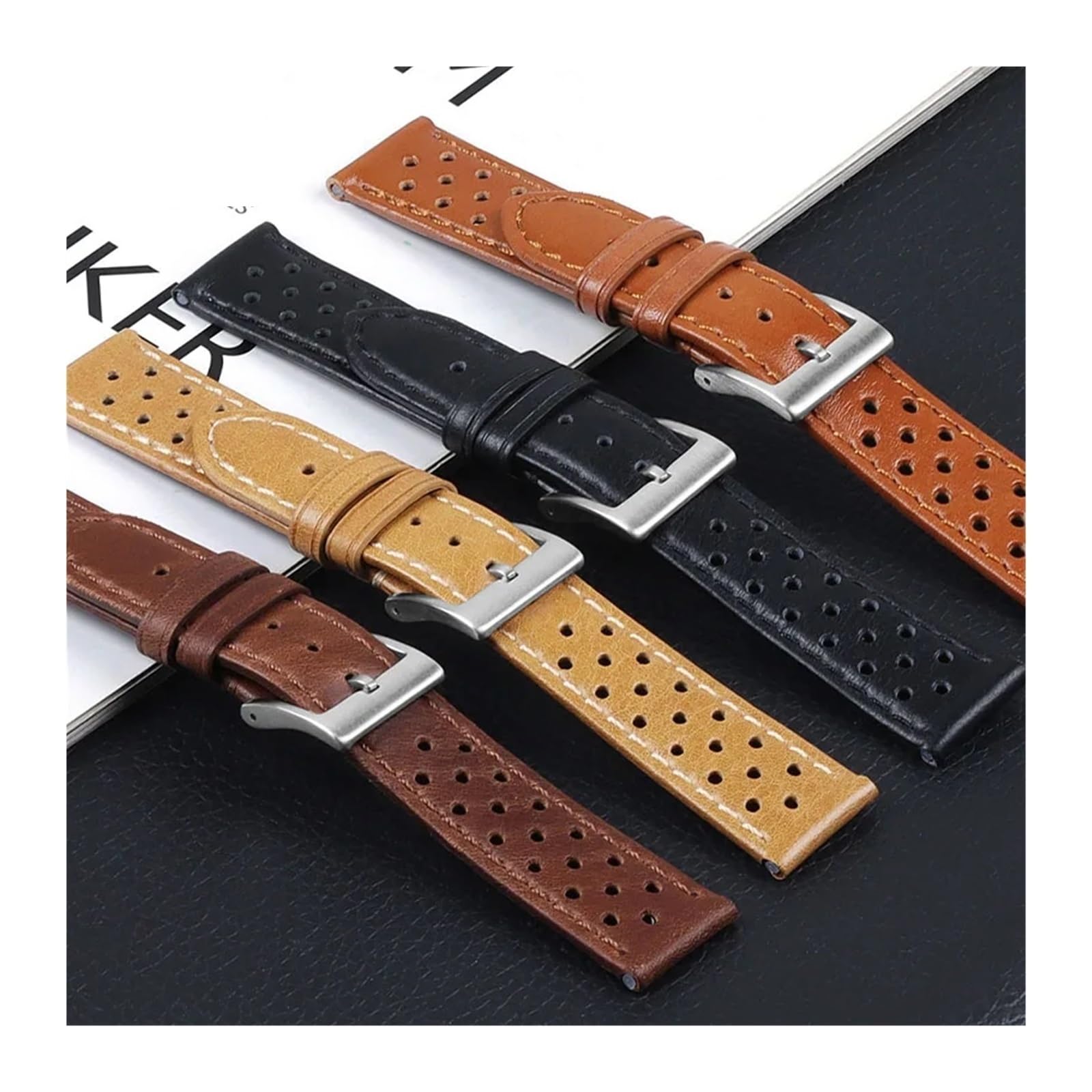 Watch Band 18 mm 20 mm 22 mm Strap DE Cuir Ass pour Men's WATCHBAND Accessoires UNITÉS
