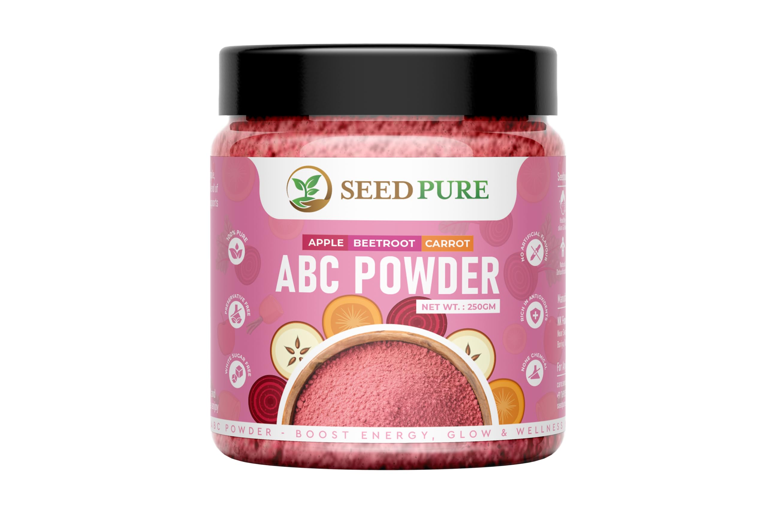 Seedpure ABC Malt Health Drink Mix | Apple Beetroot Carrot Nutty Malt with Almond & Cashew | Nutritious Milk Mix | No Added Sugar | Easy to Prepare Daily Health Drink | 200 Grams-image-12