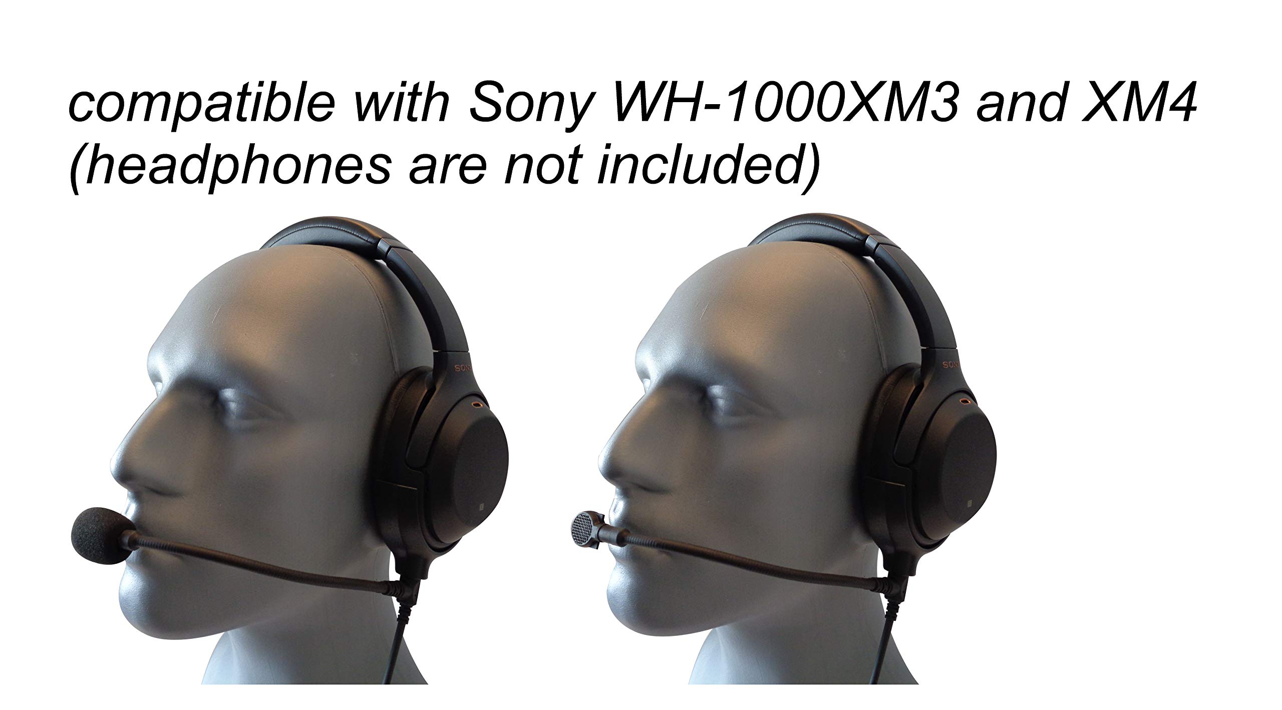 Crystal Mic Pro Typhoon for General Aviation with BoseA20 Microphone. Compatible with WH-1000XM3 / 4
