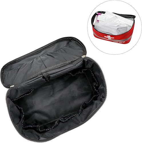 Miniatura 6 de Faylapa Bolsa vacía de primeros auxilios para el hogar, viajes al aire libre, coche, camping, senderismo, 10.2 x 5.5 x 5.5 pulgadas, bolsa de