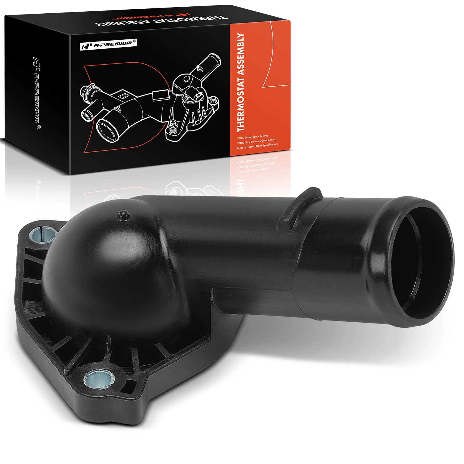 A-Premium Engine Coolant Thermostat Housing Assembly Compatible with Hyundai Sonata 2008-2011, Tucson 2011-2013 & Kia Optima 2009-2010, Forte Forte