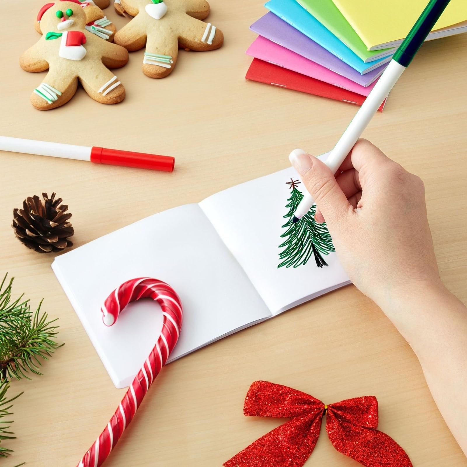 Paper Junkie Paquete de 48 cuadernos coloridos en blanco, a granel, mini cuadernos para niños, pequeños blocs de notas, diarios para dibujar, escribir (6 colores, 10 x 10 cm)
